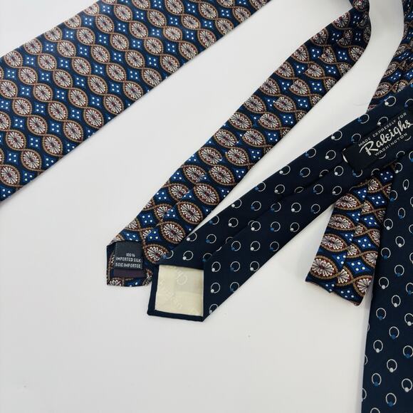 Christian Dior Tie Silk Mens Lot Of 2 Designer Multicolor - Picture 4 of 5